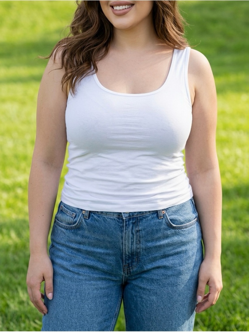 NWT - Kathy Curvy Tank Top.